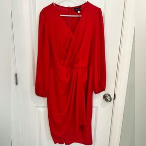 Hanna Nikole Red Plus Size 20W Dress Faux Wrap